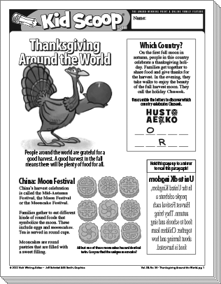 Thanksgiving Around the World / ISSS Views and News