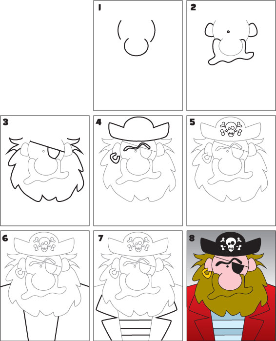 How To Draw a Pirate Kid Scoop
